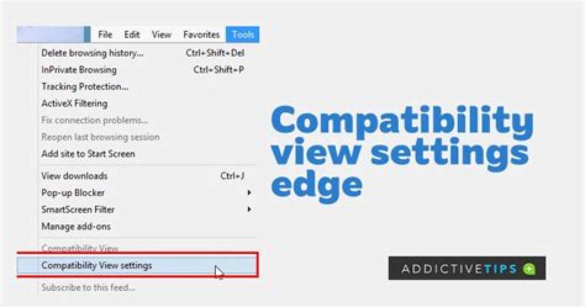 Question: Where Is Compatibility View Settings in Windows 7?