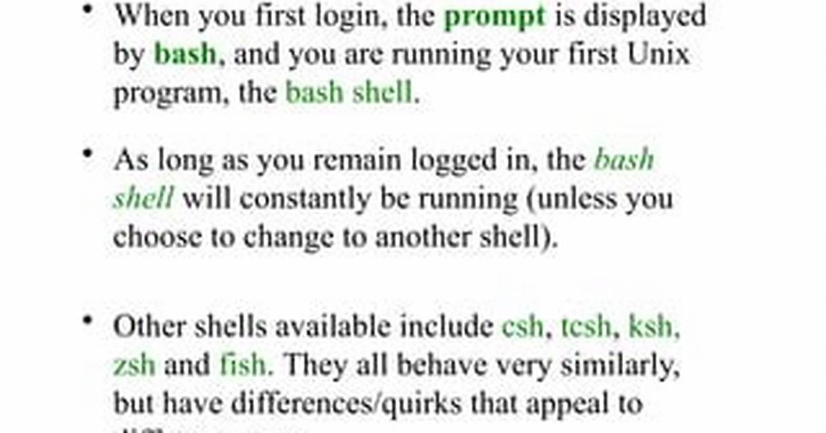 Question: Which Is the First Basic Unix Shell?