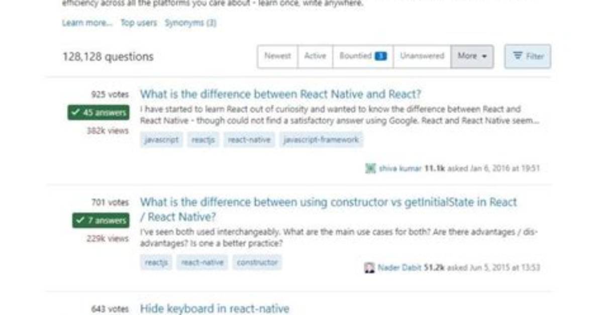Questions Tagged [React-Native]