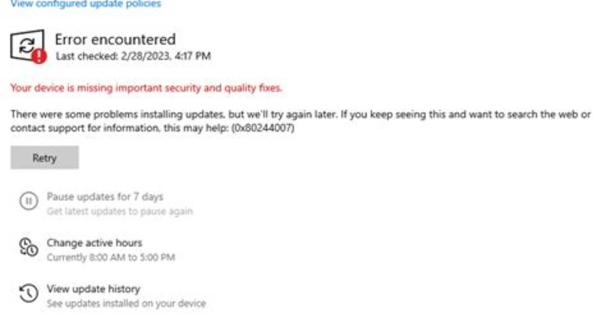 Quick Answer: Can Not Update Windows 10?