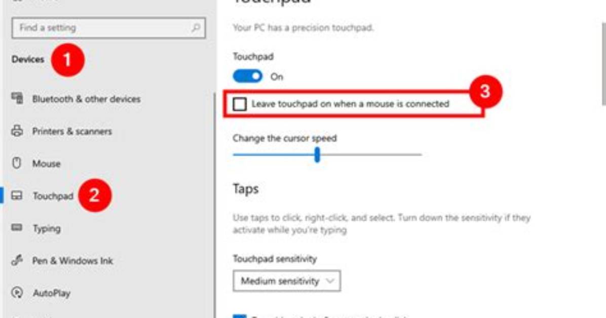 Quick Answer: Disable Touchpad When Mouse Is Connected Windows 10?