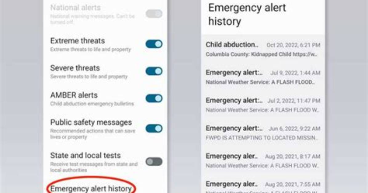 Quick Answer: Do Androids Get Emergency Alerts?