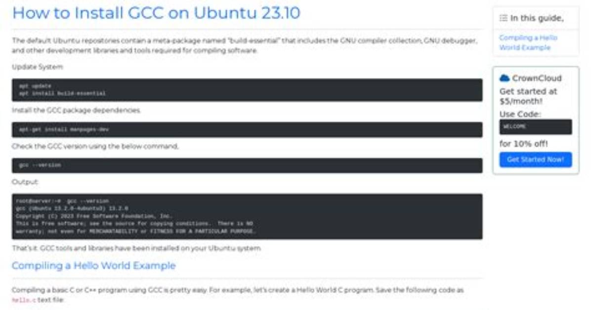 Quick Answer: Does Gcc Come with Ubuntu?