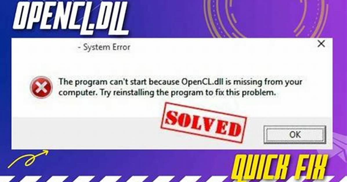 Quick Answer: How Do I Fix Opencl Dll Missing in Windows 7?