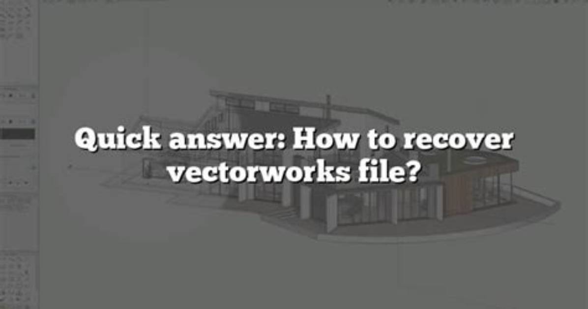 Quick Answer: How Do I Recover an Unsaved Illustrator File?