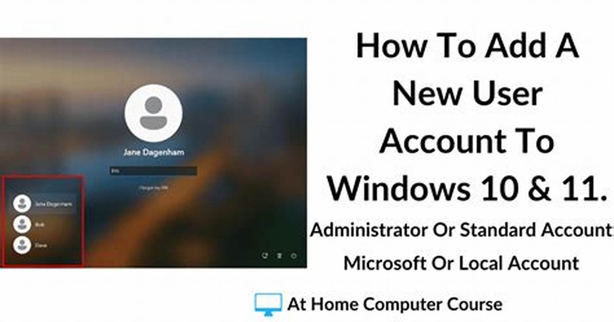 Quick Answer: How to Add User Account in Windows 10?