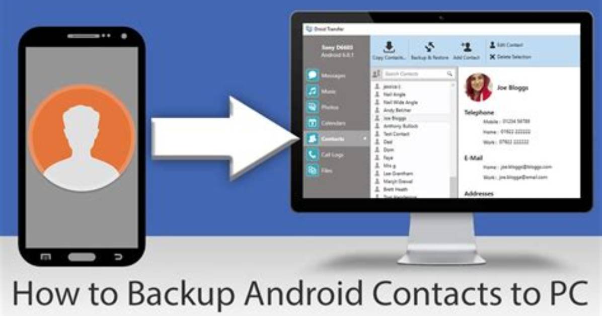 Quick Answer: How to Backup Android Contacts to Pc?