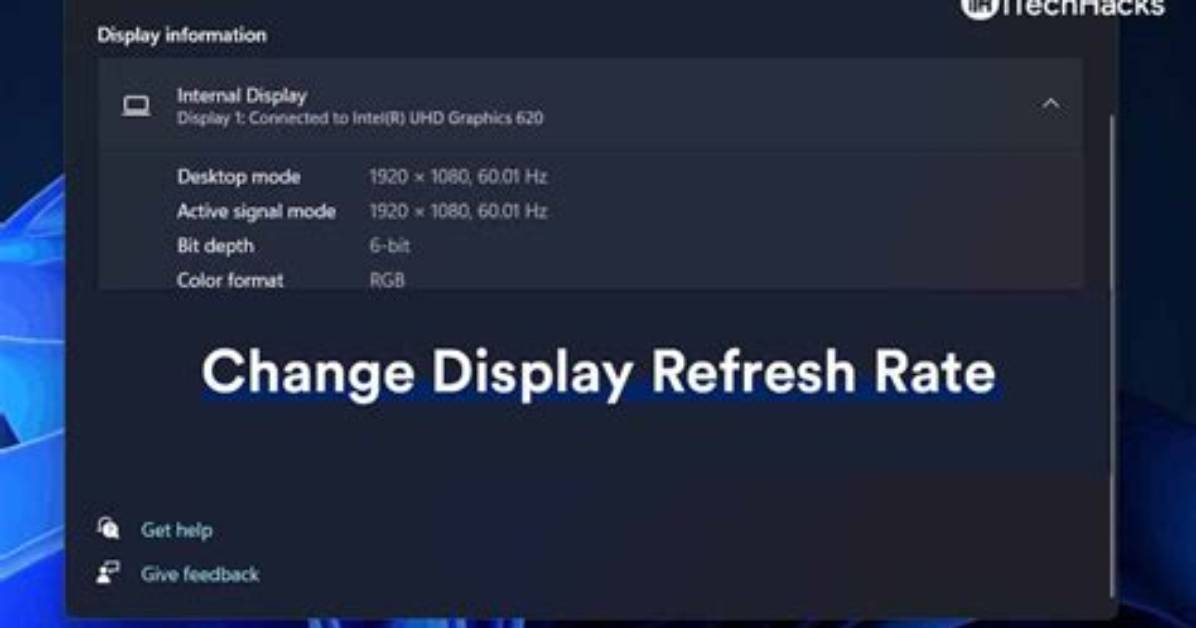 Quick Answer: How to Change Refresh Rate on Windows 10?
