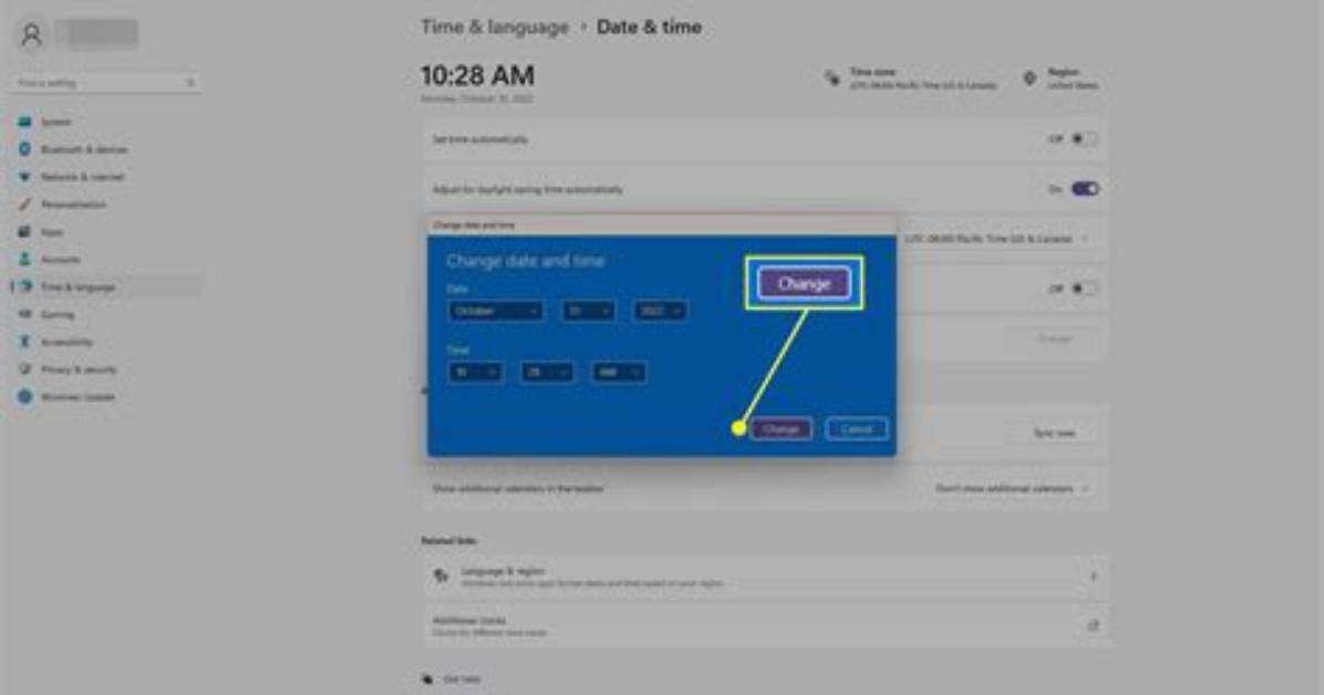 Quick Answer: How to Change Time Windows 10?