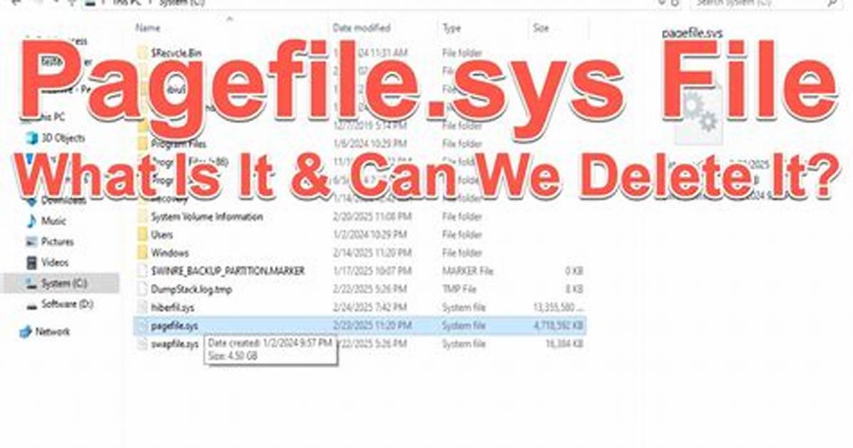 Quick Answer: How to Delete Pagefile. Sys Windows 10?