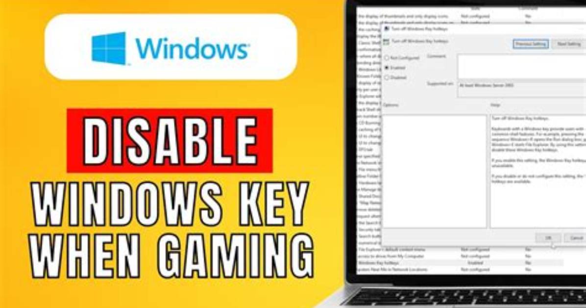 Quick Answer: How to Disable Windows Key in Games?