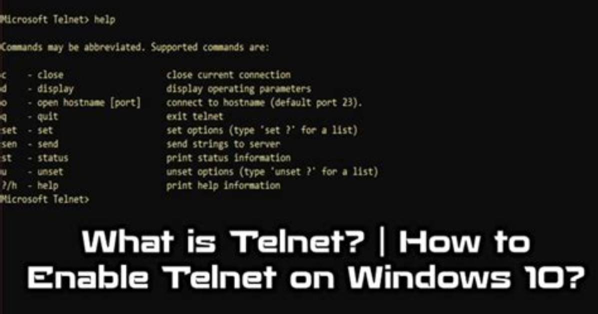 Quick Answer: How to Enable Telnet in Windows 10?