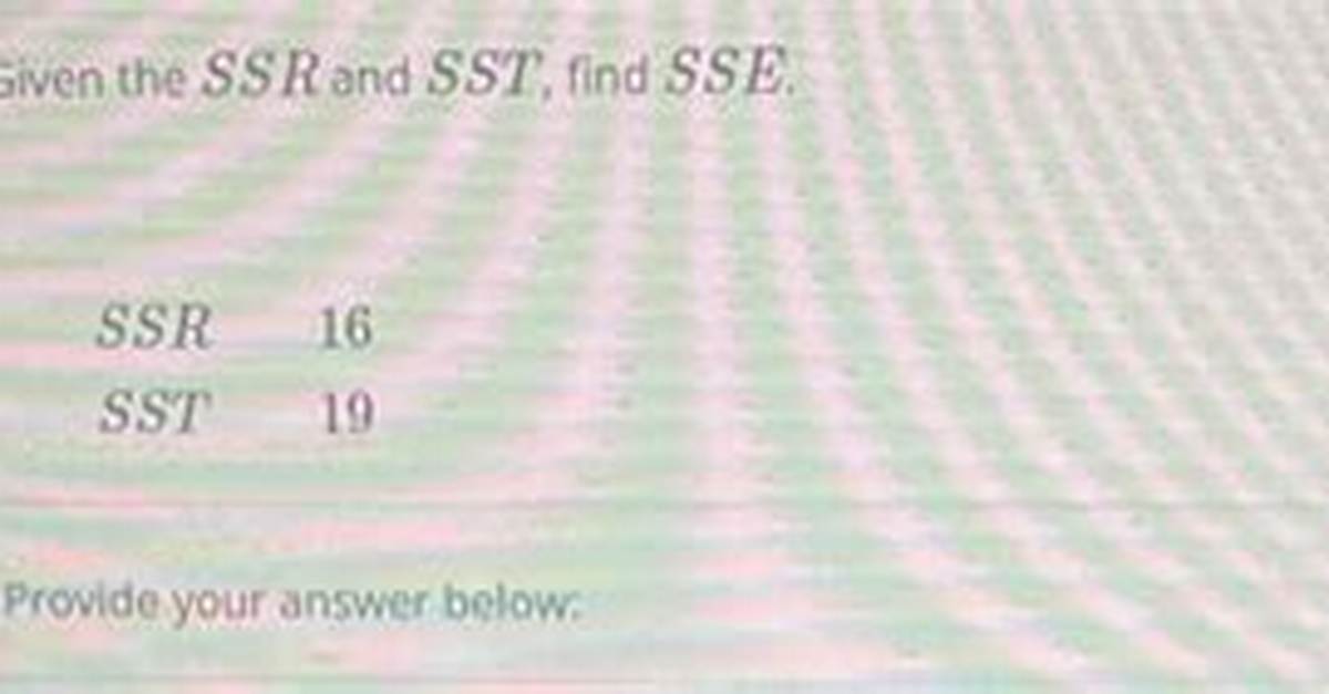 Quick Answer: How to Find Sse on Calculator