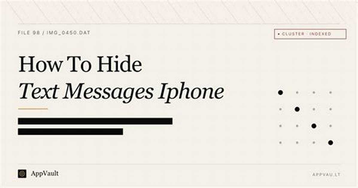 Quick Answer: How to Hide Text Messages on Android Phone?