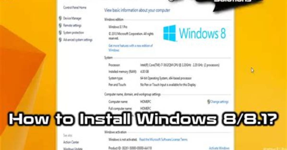 Quick Answer: How to Install Windows 8.1?
