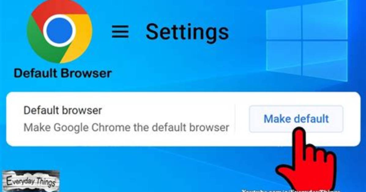 Quick Answer: How to Make Chrome Default Browser Windows 10?