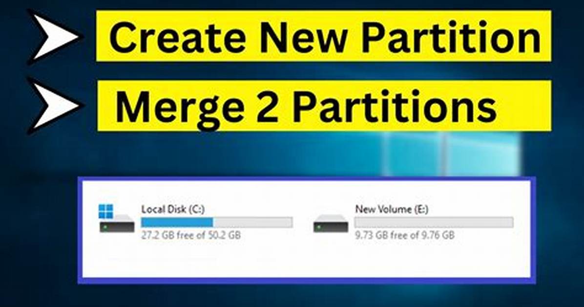 Quick Answer: How to Merge Partitions Windows 10?