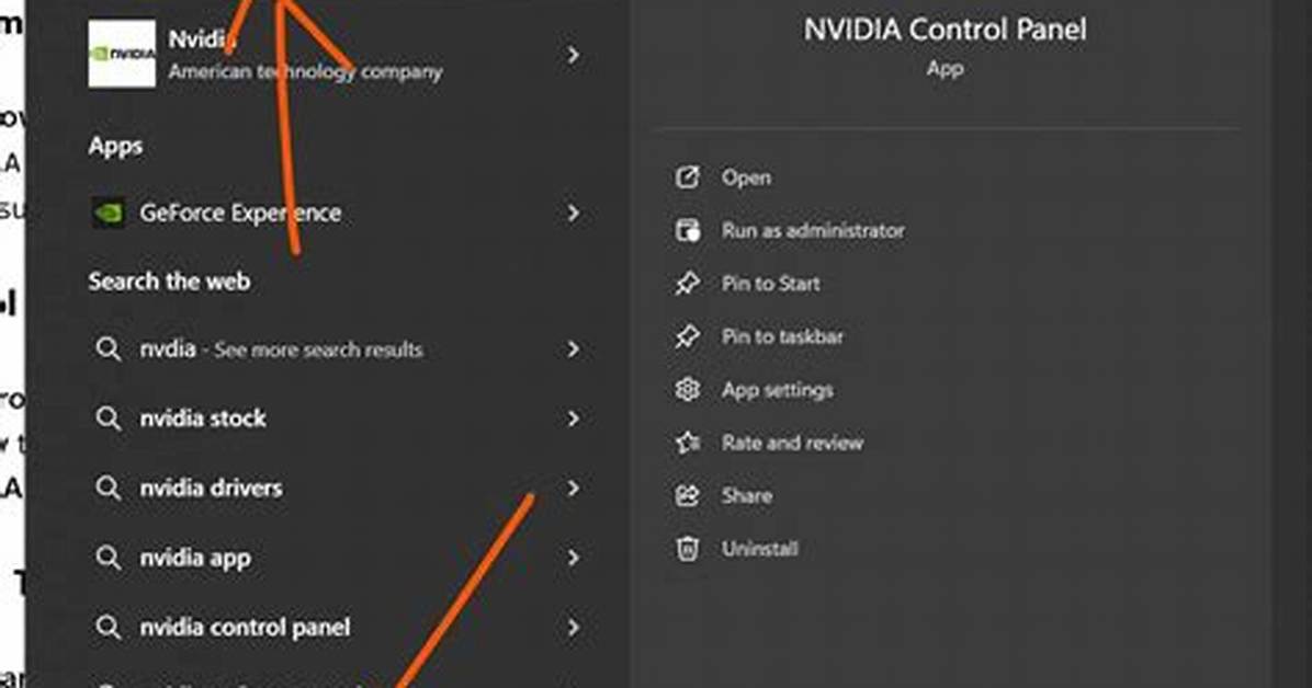 Quick Answer: How to Open Nvidia Control Panel Windows 10?