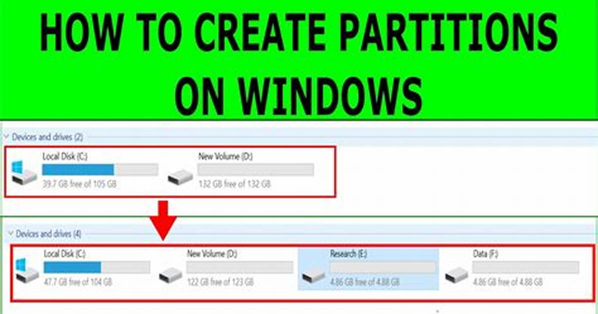 Quick Answer: How to Partition Windows 10?