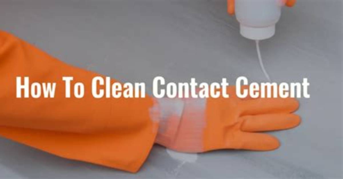 Quick Answer: How to Remove Contact Cement