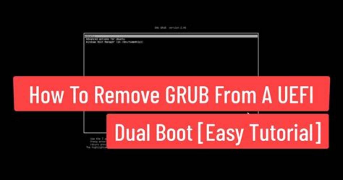 Quick Answer: How to Remove Grub from Windows 10?