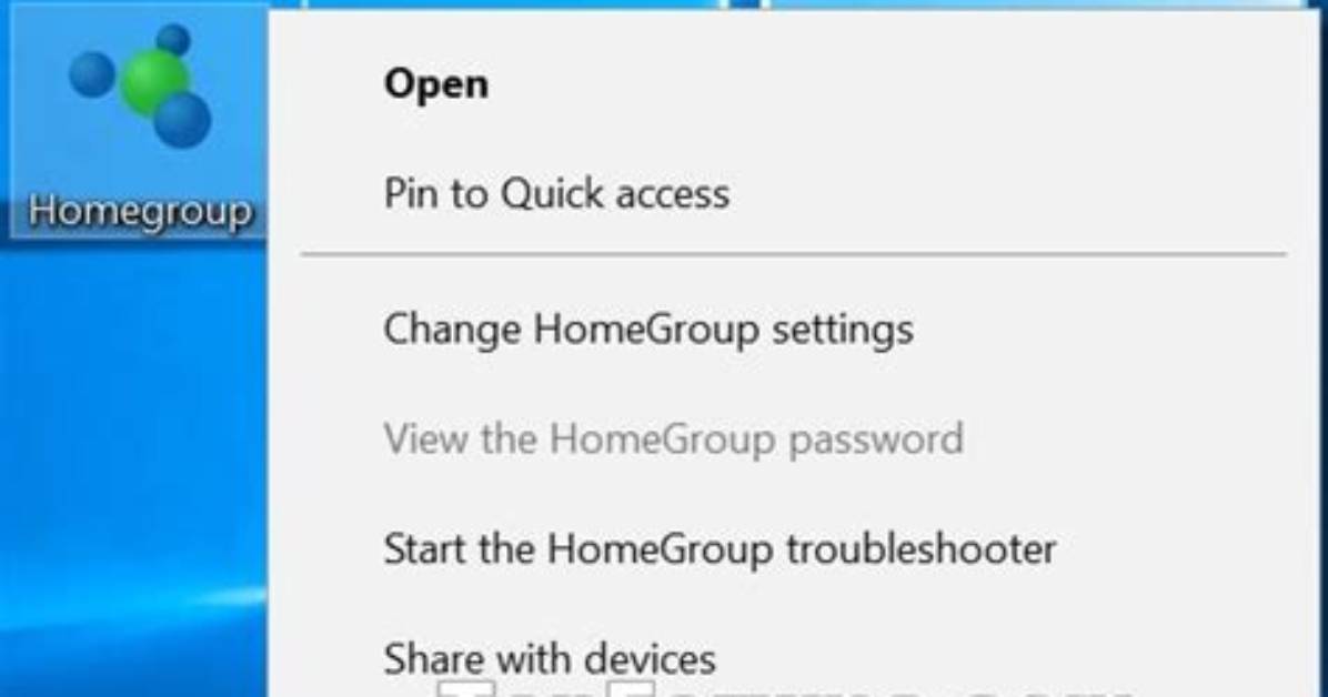 Quick Answer: How to Remove Homegroup Icon Windows 10?