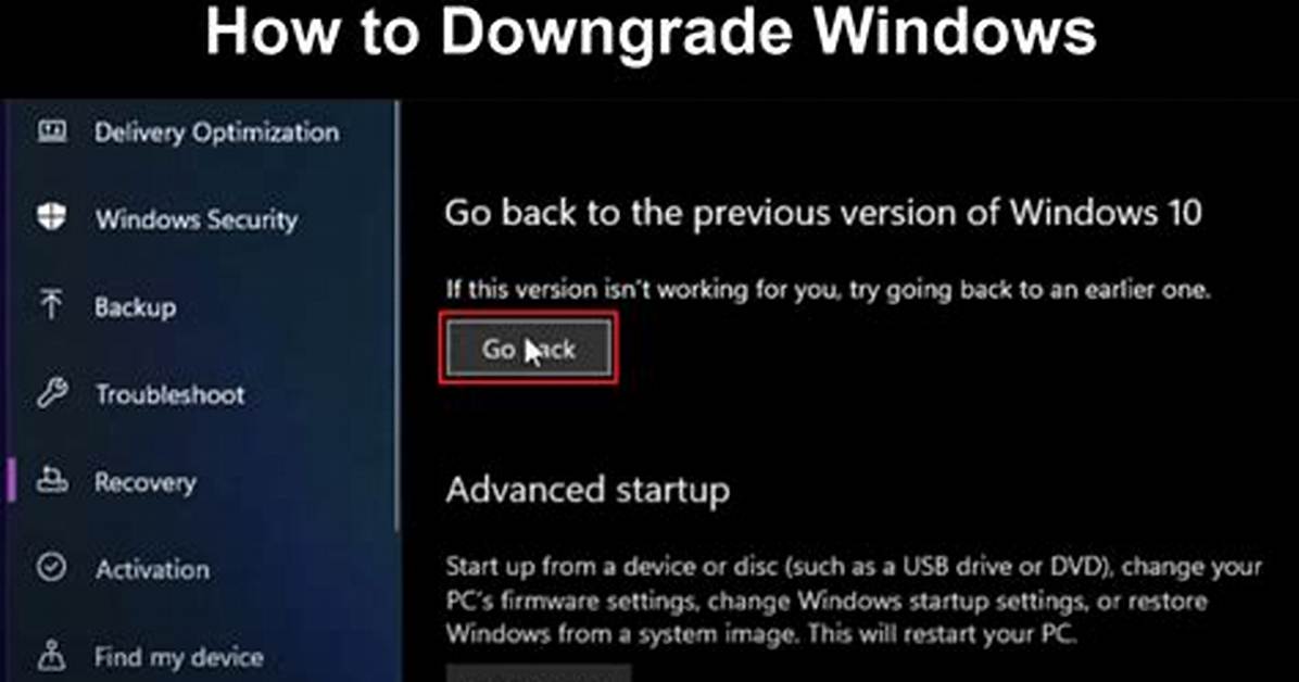 Quick Answer: How to Revert Windows 10 Update?