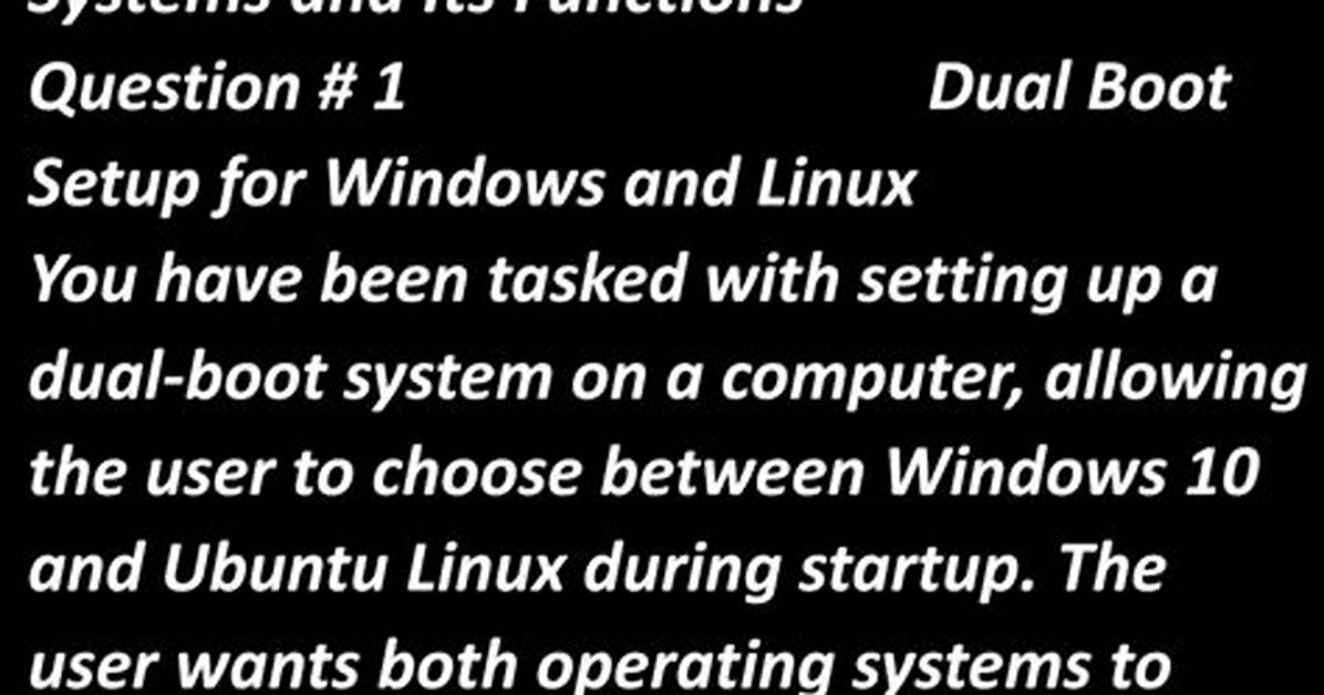 Quick Answer: How to Setup Dual Boot Windows 10?