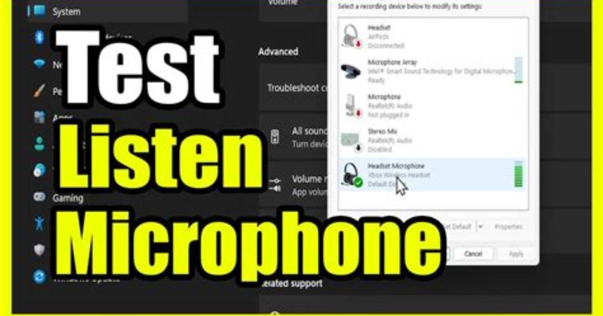 Quick Answer: How to Test Microphone Windows 7?