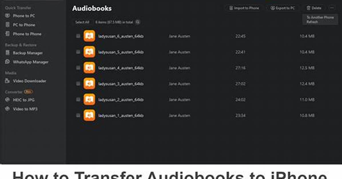 Quick Answer: How to Transfer Audiobooks to Android Phone?