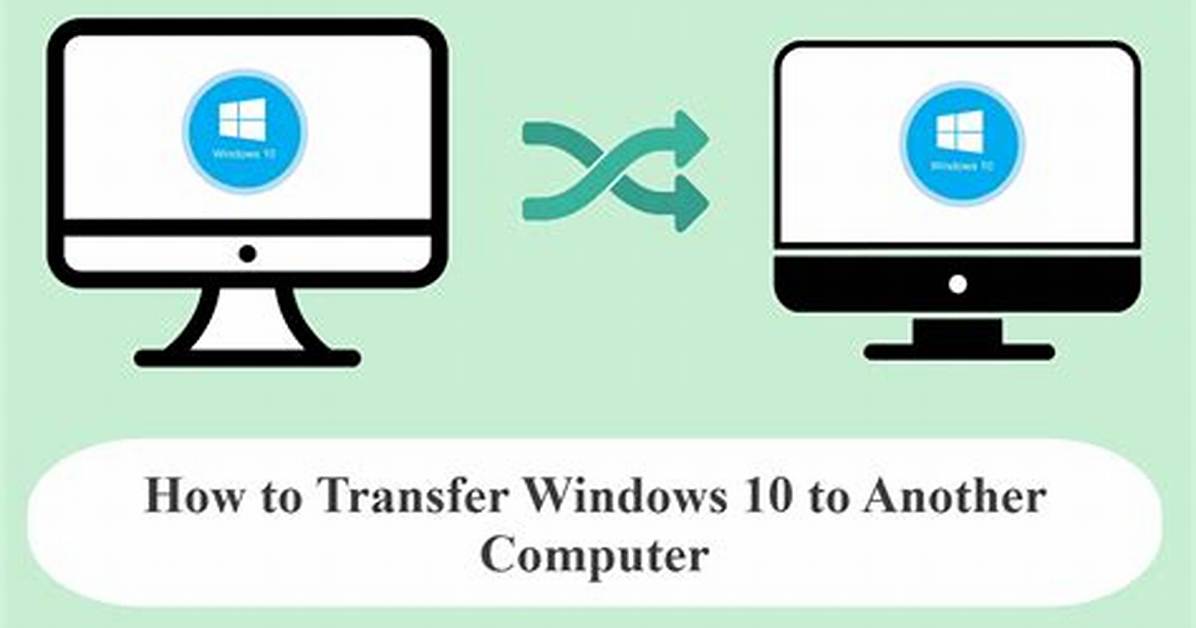 Quick Answer: How to Transfer Windows 10 to a New Computer?