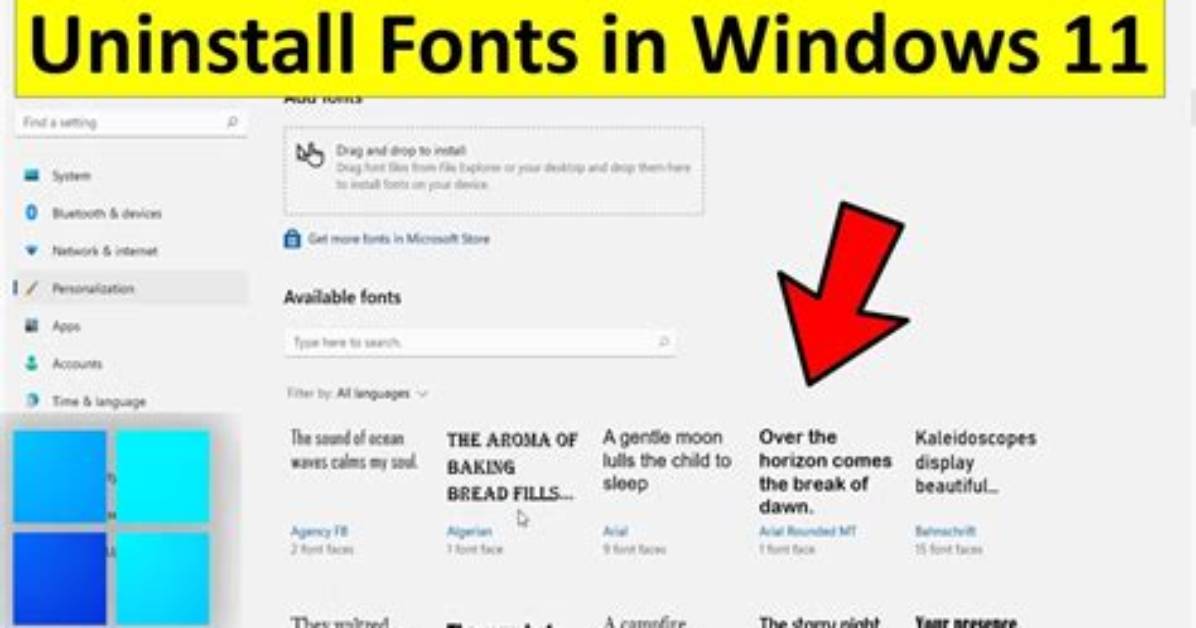 Quick Answer: How to Uninstall Fonts Windows 10?