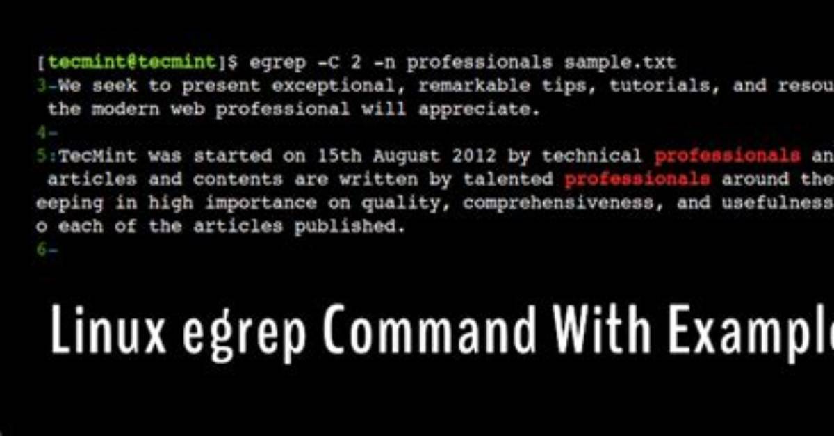 Quick Answer: How Use Egrep Command in Linux?