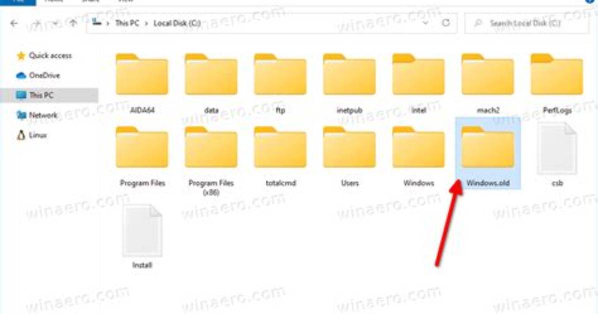 Quick Answer: What Is Windows. Old Folder in Windows 10?