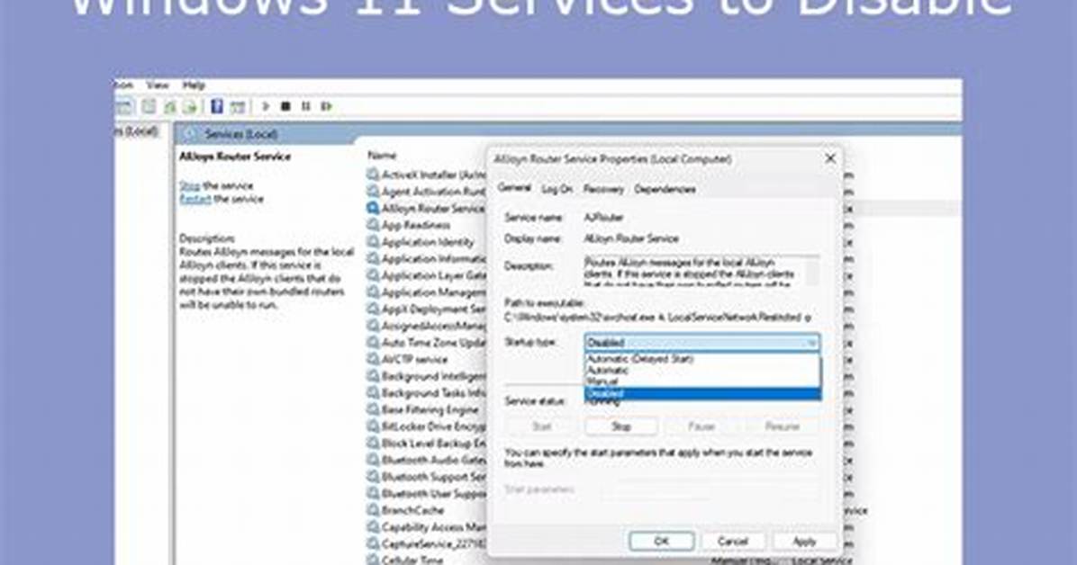 Quick Answer: What Services Can I Disable Windows 10?