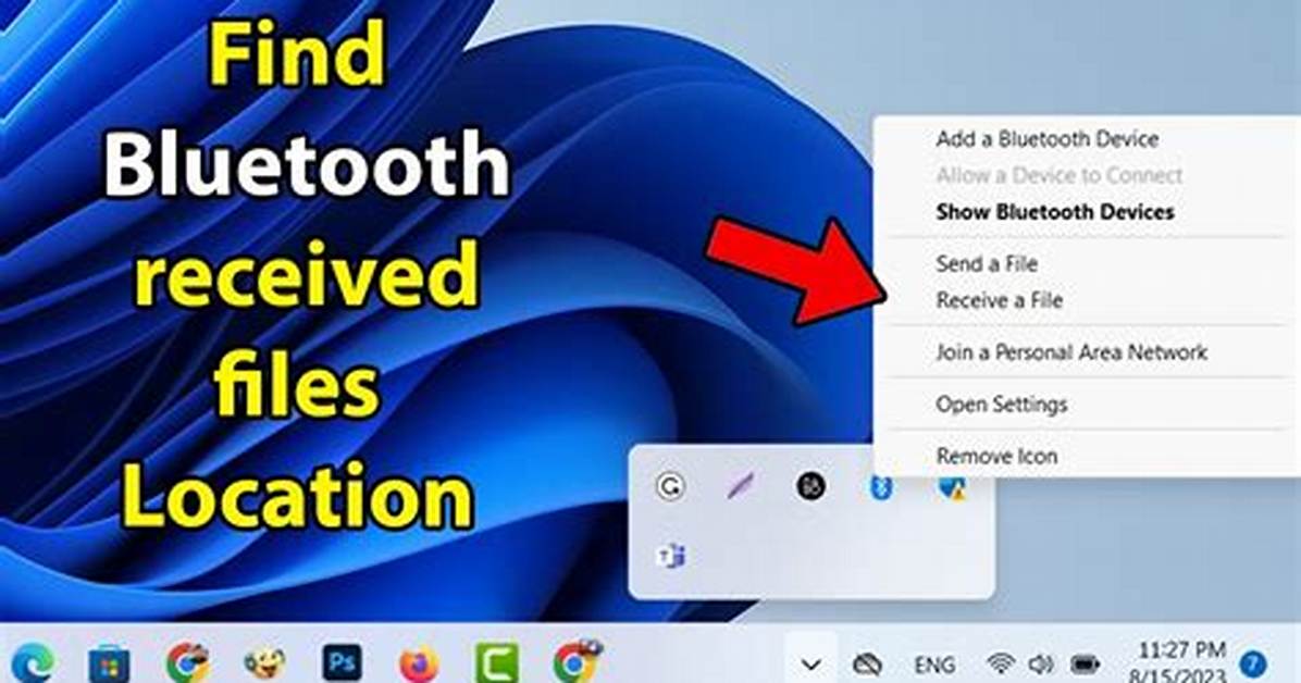 Quick Answer: Where Do I Receive Bluetooth Files on Windows 10?