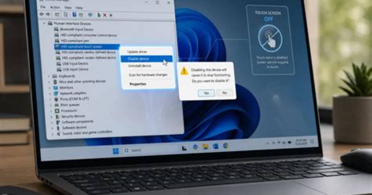 Quick Answer: Windows 10 How to Turn off Touch Screen?