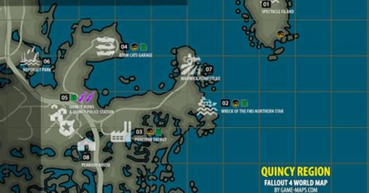 Quincy Region Map Fallout 4