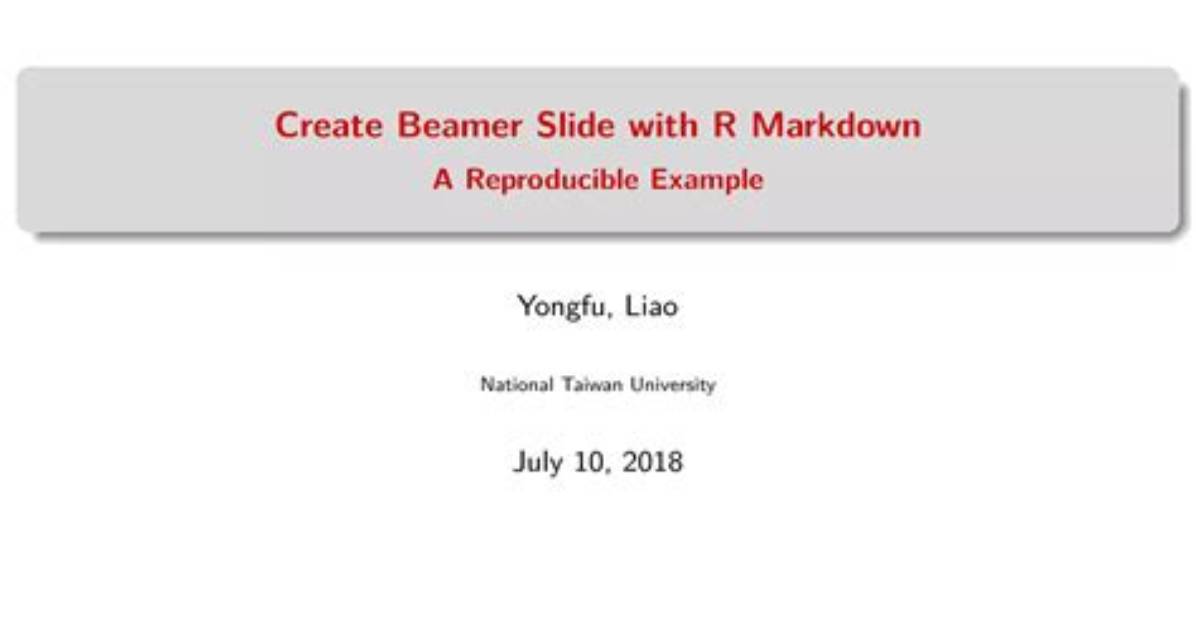 R Markdown Beamer Presentation Returning Undefined Control Sequence
