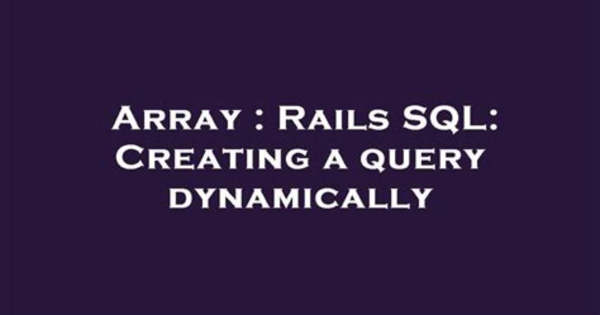 Rails Where() Sql Query on Array