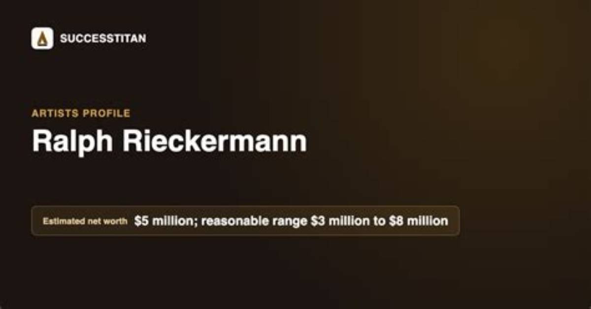 Ralph Rieckermann Net Worth