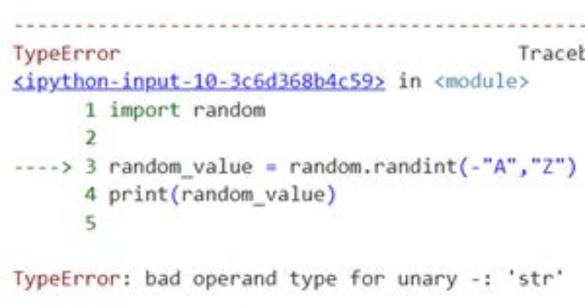 Random. Randint Error