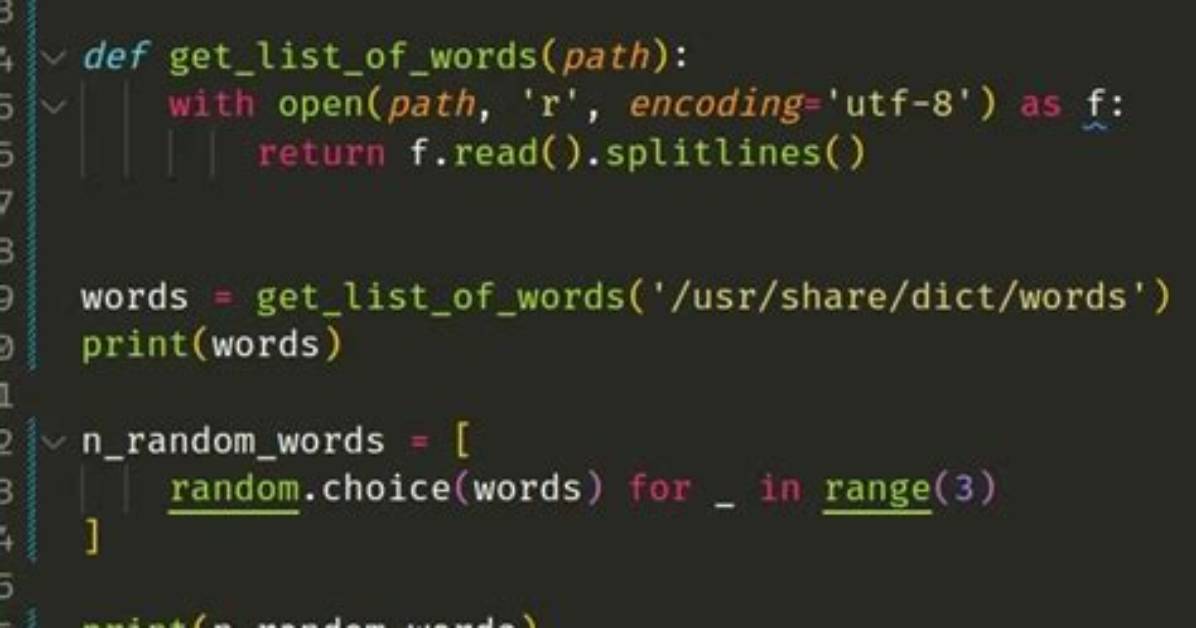 Random Word Generator- Python