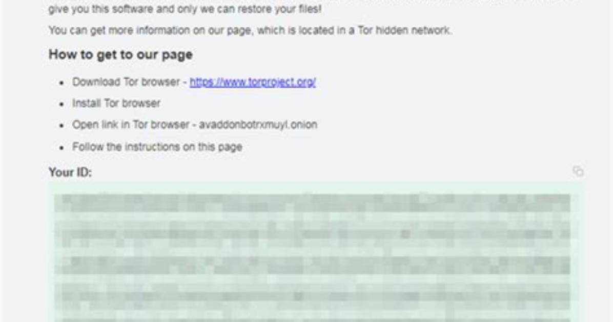 Ransom: Win32/Avaddon. Aa! Mtb