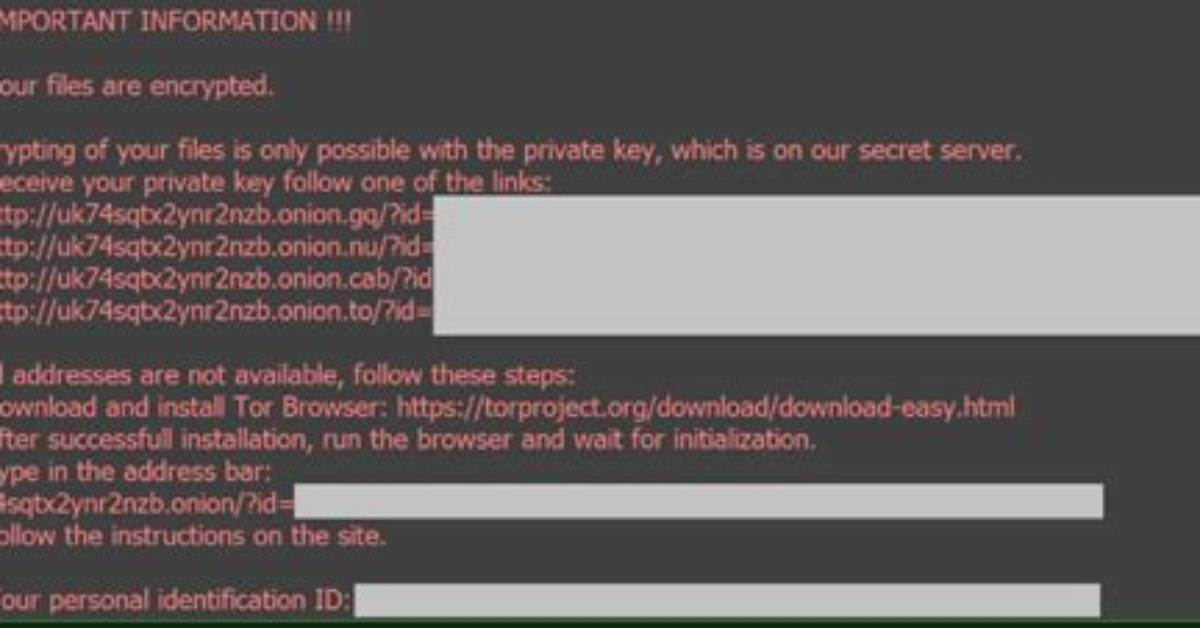 Ransom: Win32/Bartcrypt. A
