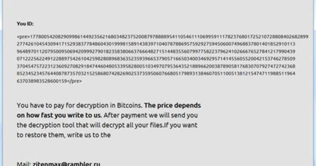 Ransom: Win32/Contentocrypt. A