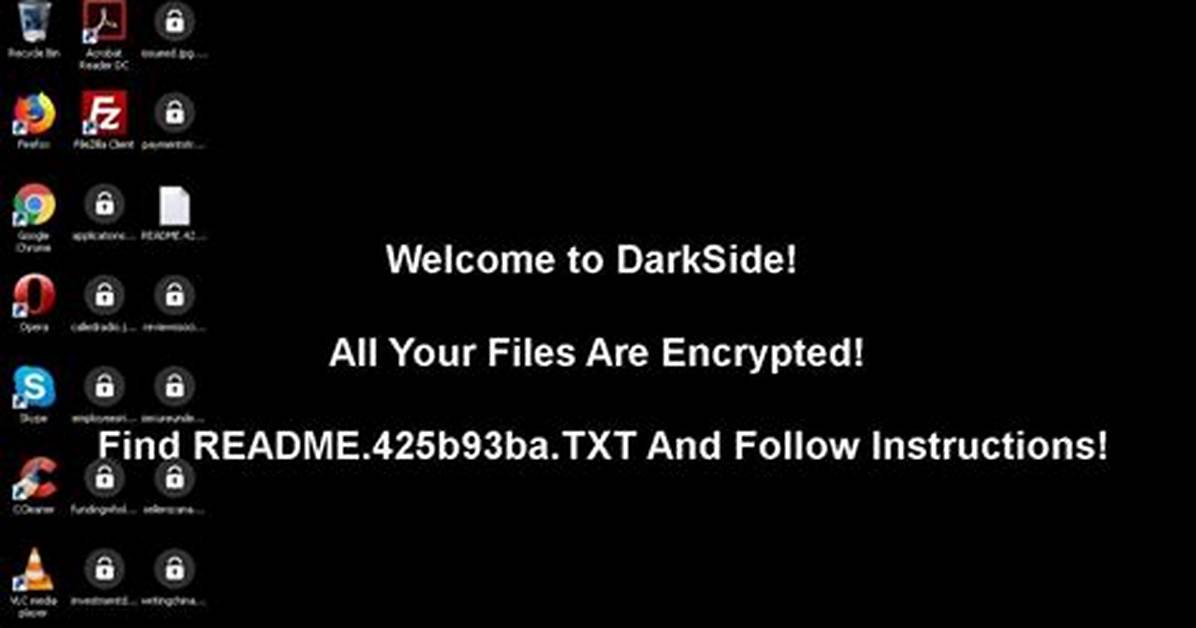 Ransom: Win32/Darkside. Da