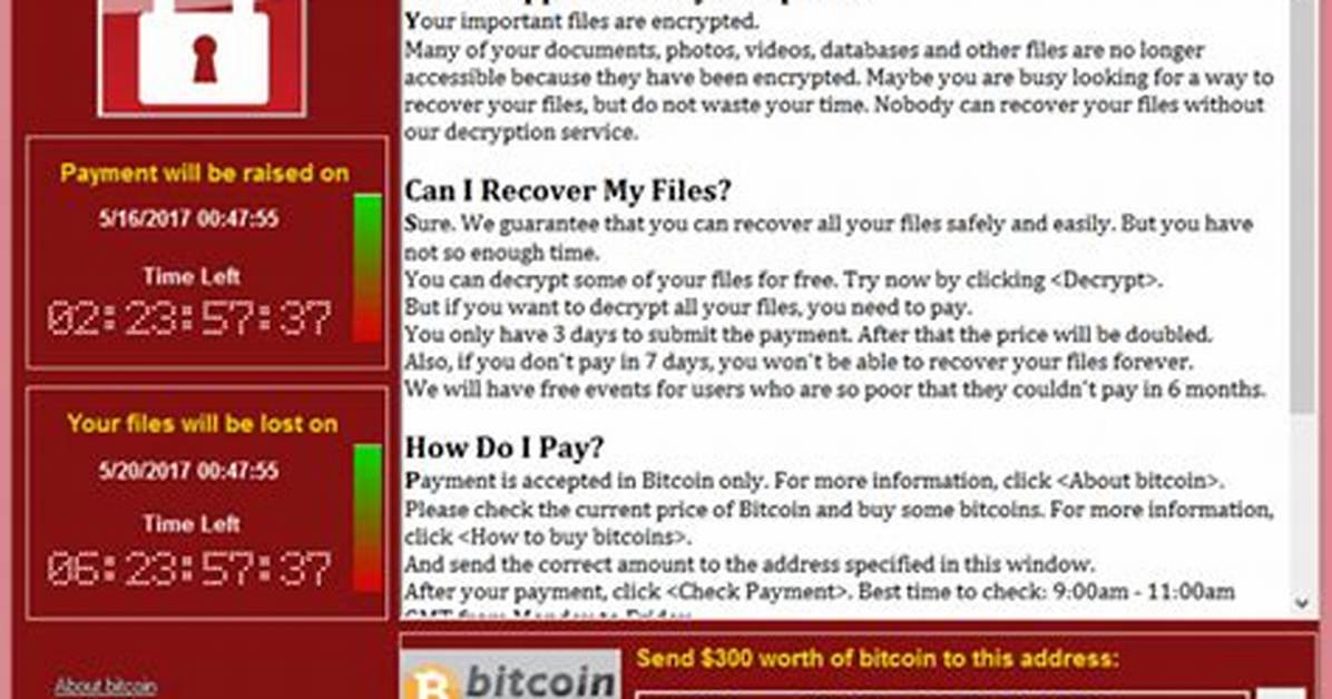 Ransom: Win32/Wannacrypt