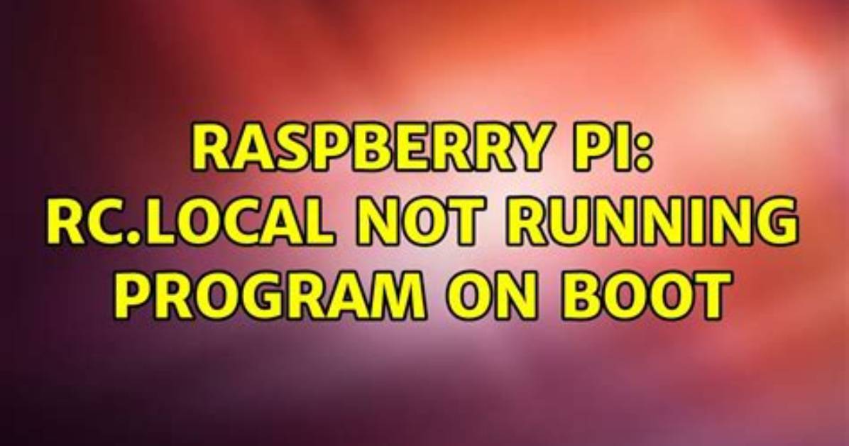 Rc. Local Not Running on Server Boot