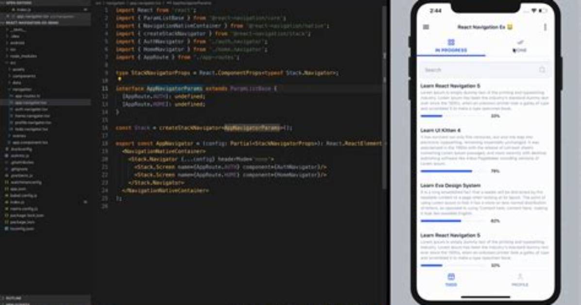 React Navigation 5 Error Binding Element 'Navigation' Implicitly Has an 'Any' Type. Ts